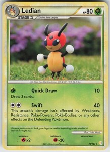 Ledian 25/123 Rare LP Regular - HeartGold SoulSilver