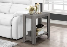 Transitional Grey Laminate Accent Table, Side/End/Nightstand