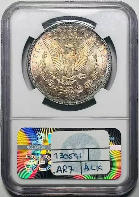 1882 S Morgan Silver Dollar NGC MS-66 Toning! - Image 2 of 3