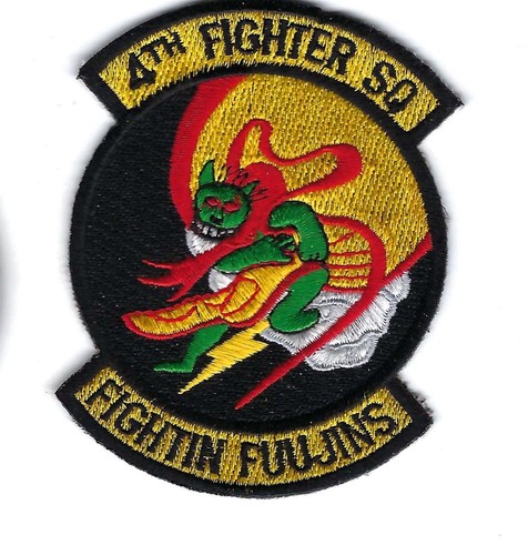PATCH USAF 4TH FIGHTER SQUADRON FS V5 HILL AFB FS-15