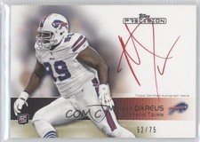 2011 Topps Precision Rookie Auto Red Ink 52/75 Marcell Dareus #111 Auto 1be