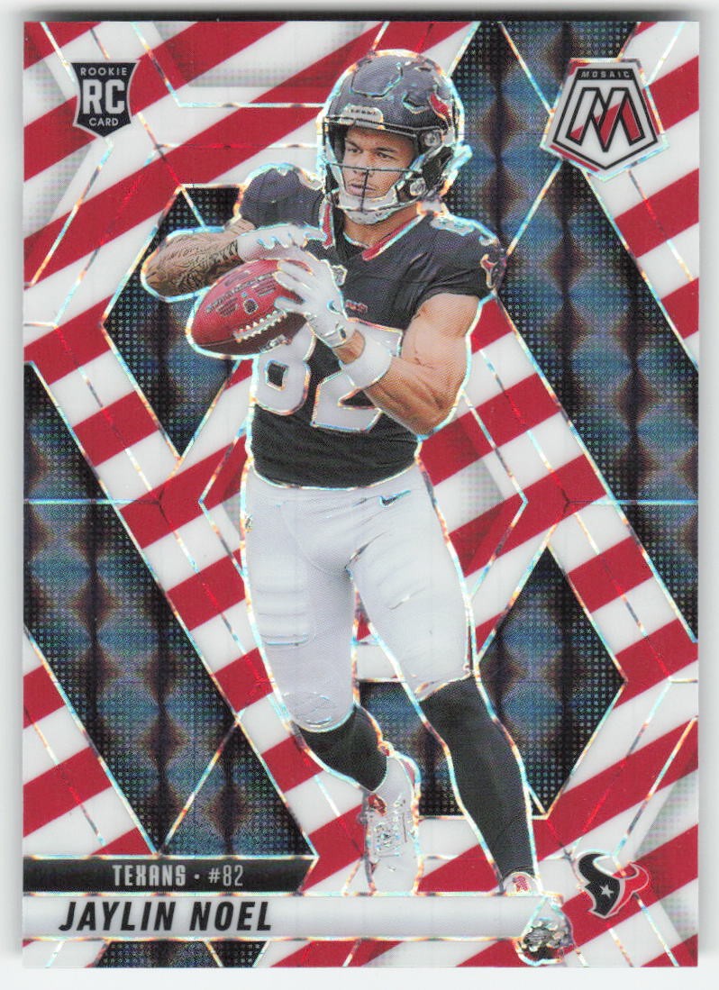 2025 Panini Mosaic #373 Jaylin Noel Mosaic Red and White Stripe RC  Rookie