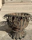 Late 19th Century Antique French folk art wirework tableware Basket Patina — photo 2