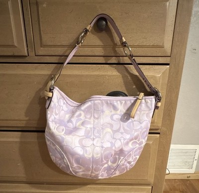 Coach Y2K Optic Purple Signature C Gray Bumble Bee Large Hobo Bag 5065 New RARE