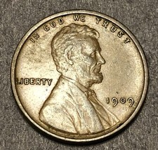 1909-P VDB Lincoln Wheat Cent Penny Sharp AU - Mint Luster