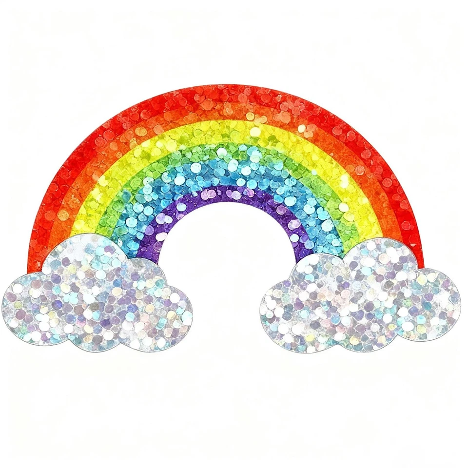 Regenbogen-Aufkleber auf Rolle, laserfarben, Regenbogen-Form, Siegelaufkleber, s - Bild 4 von 4