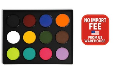 Mehron Makeup Paradise Makeup AQ 12-Color Pro Palette with Deluxe Case | Refilla
