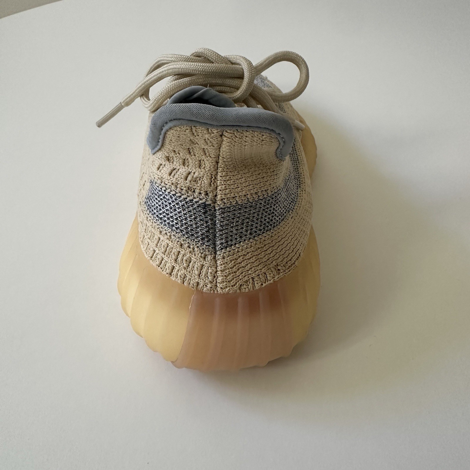 Adidas Yeezy Boost 350 V2 Sneakers Women's SZ 6 Linen & Blue Knit Sporty thumbnail 6