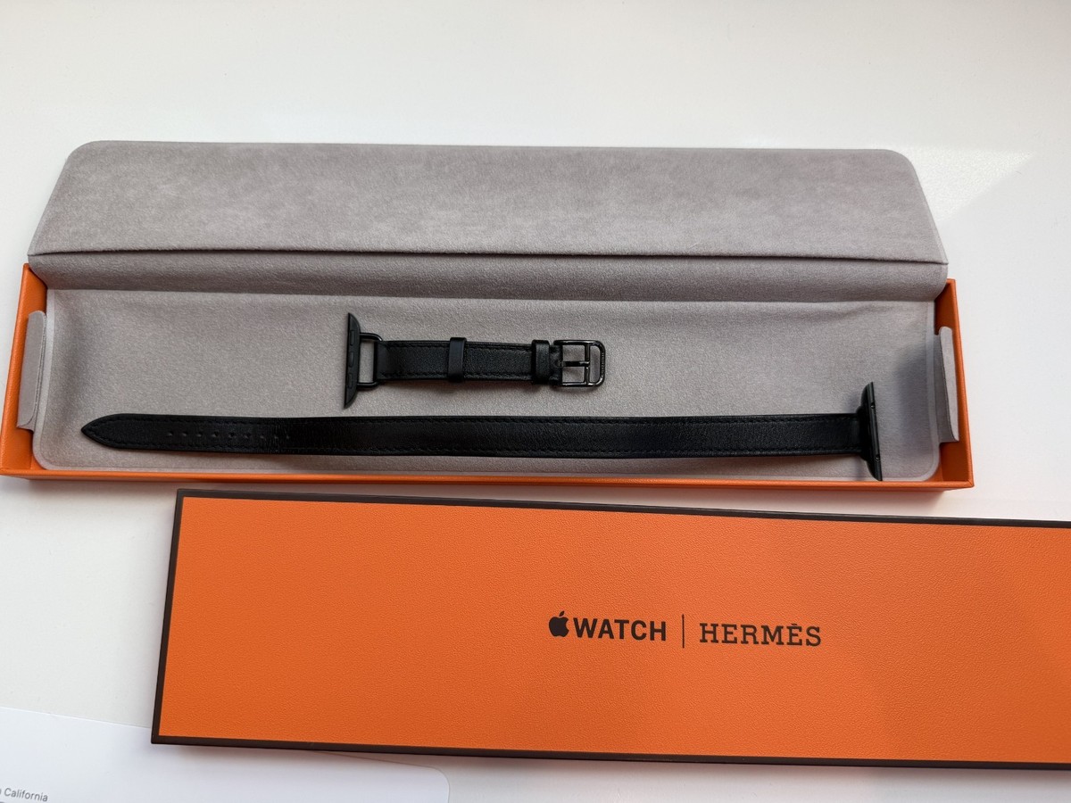 Apple Watch Hermès MKG03AM/A 41mm Noir Attelage Double Tour Band