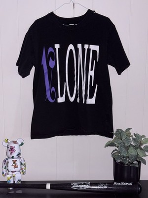 VLONE x Palm Angels Black Purple Graphic Men's T-Shirt Cotton