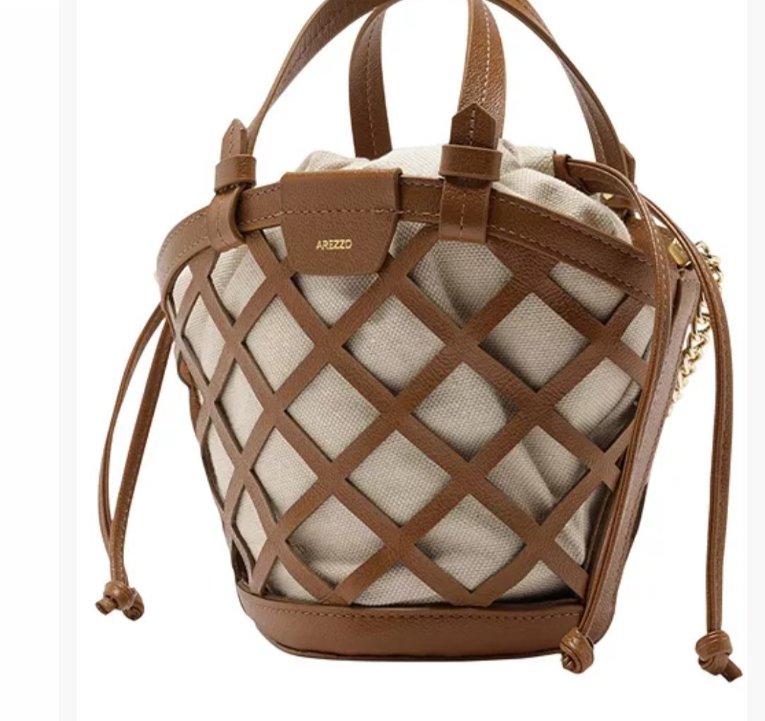 Arezzo Petra Small Leather Bucket Bag
