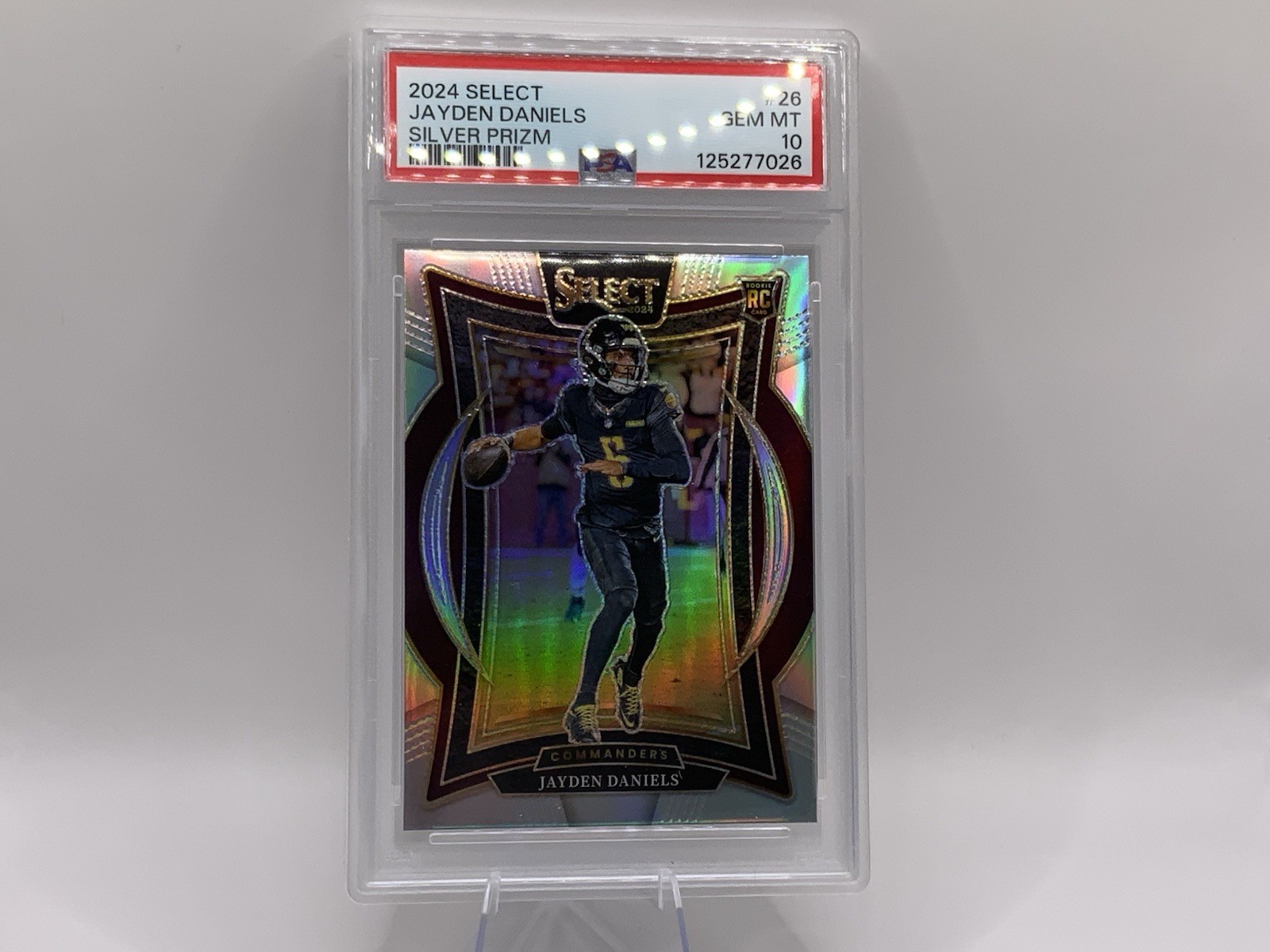 2024 PANINI SELECT SILVER PRIZM #26 JAYDEN DANIELS ROOKIE RC PSA 10