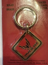VTG Pontiac Trans Am Keychain NOS Enamel On Solid Brass
