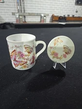 Toscany Collection Coffee Tea Cup Mug Porcelain Japan Butterflies Floral