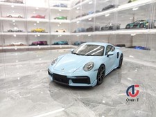MINICHAMPS 1/18 Porsche 911 992 Turbo S Alloy metal Model Car Blue Gift