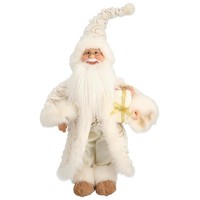 Timstor Weihnachtsmann Weiß 45Cm Stoff Dekoration Weihnachten