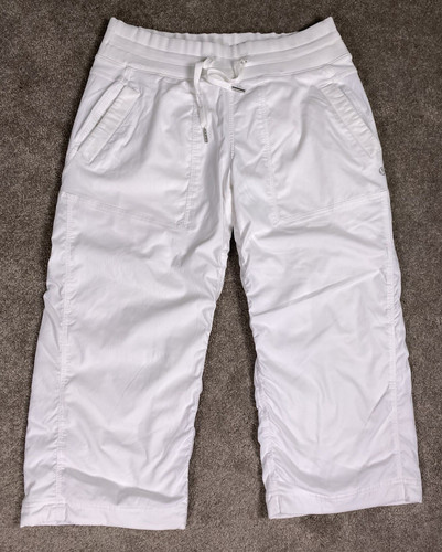 Womens Lululemon Dance Studio Crop Pants White Pockets lined size 6