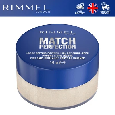 Rimmel Match Perfection Loose Setting Powder 001 Translucent Vegan Matte 18g - Image 1 of 4