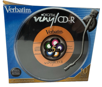 Verbatim Digital Vinyl CD-R 10 Pack Color-Coded w/ Cases 80 Min