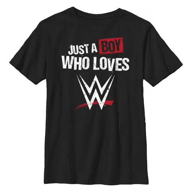 Wrestling Entertainment Boy Who Loves Wrestling Distressed Graphic T-Shirt 2025