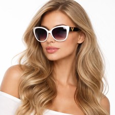 Occhiali da Sole Donna Cat Eye Bicolore Lenti Sfumate Eleganti art 117