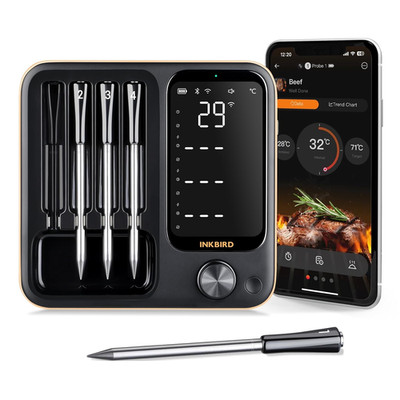 Inkbird INT-14-BW Fleischthermometer Kabellos, Smart Grillthermometer WIFI 2.4G 