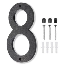 10 Inch House Number, House Address Numbers Sign Large Floating, Black, 8
