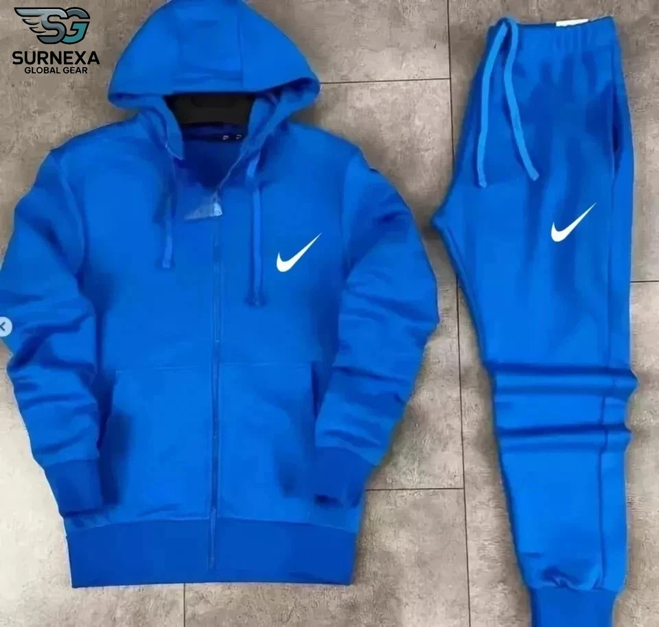 Men's Nike Hoodie Tracksuit Set 2 Piece Full Zip Fleece Sportswear - Image 4 of 4