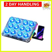 Laptop Cooling Pad with 12 Quiet Fans, Slim Portable for 12-17.3 Inch Laptop ...