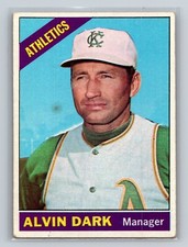 1966 Topps Alvin Dark Kansas City Athletics Manager Card #437 *Poor Stains*