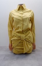 Francesca Couture Womens 2 Piece Outfit Set Size S Yellow Shirt Ans Skirt VGC
