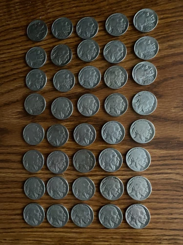 [Lot of 40] Buffalo Nickels Full Readable Dates 1936/1937 mix all good-very good
