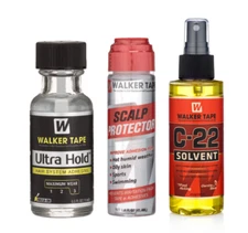 Scalp Protector,C22 Solvent Remover,Adhesive Glue Ultra Hold .5 Oz,(Combo)