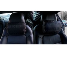 2pcs Jdm Bride Black Gradation Neck Headrest Pillow Fabric Racing Seat Material