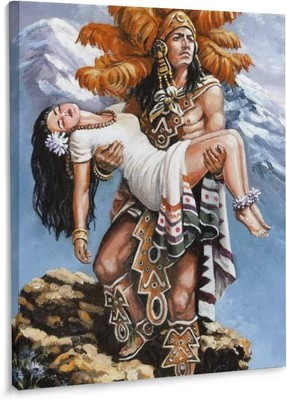Aztec Mythology Poster Mexican Warrior Poster Vintage Poster Wall Art Paintings