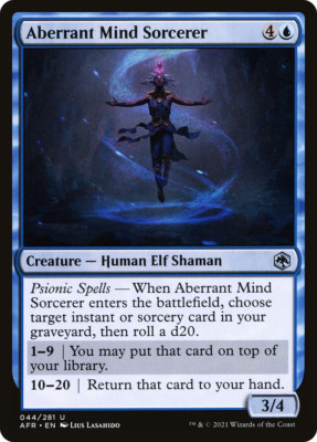 x4 Aberrant Mind Sorcerer AFR MTG 44/281 UNCOMMON M/NM 4x