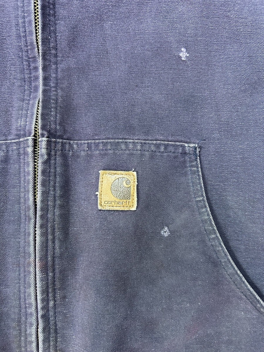 Vtg CARHARTT Jacket Men's 2XL Hooded Distressed Canvas Vtg CARHARTT Jacket Men's 2XL Hooded Distressed Canvas