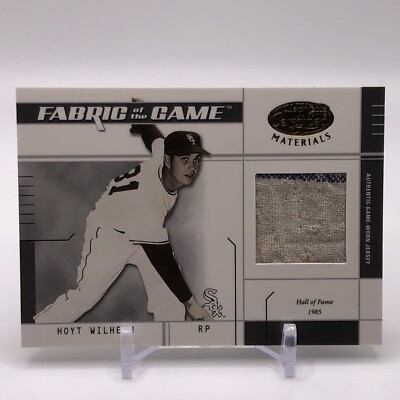 2003 Leaf Certified Materials Fabric Of The Game Hoyt Wilhelm #’d /25 Game Worn
