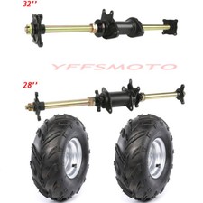 28'' 32'' Rear Shaft Axle Kits 6/7/8/10'' Tire for 4 Wheeler Golf Cart ATV Mower