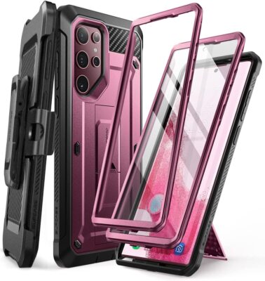 2 Sets For Samsung Galaxy S22 Ultra 5G DualLayer Case w/ Extra Front Frame Cover