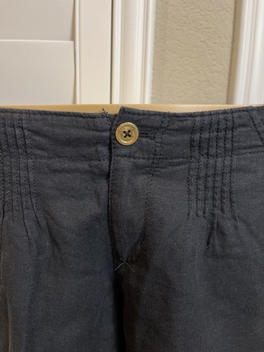“JUICY COUTURE” LOW RISE BLACK LINEN SHORTS – SZ 2 - Picture 2 of 10