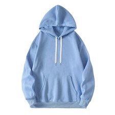 Mens Long Sleeve Hooded Sweatshirt Pullover Sports Tops Solid Color Hoodies