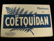 Vintage Coetouidan French Postcard Book With 10 Postcards