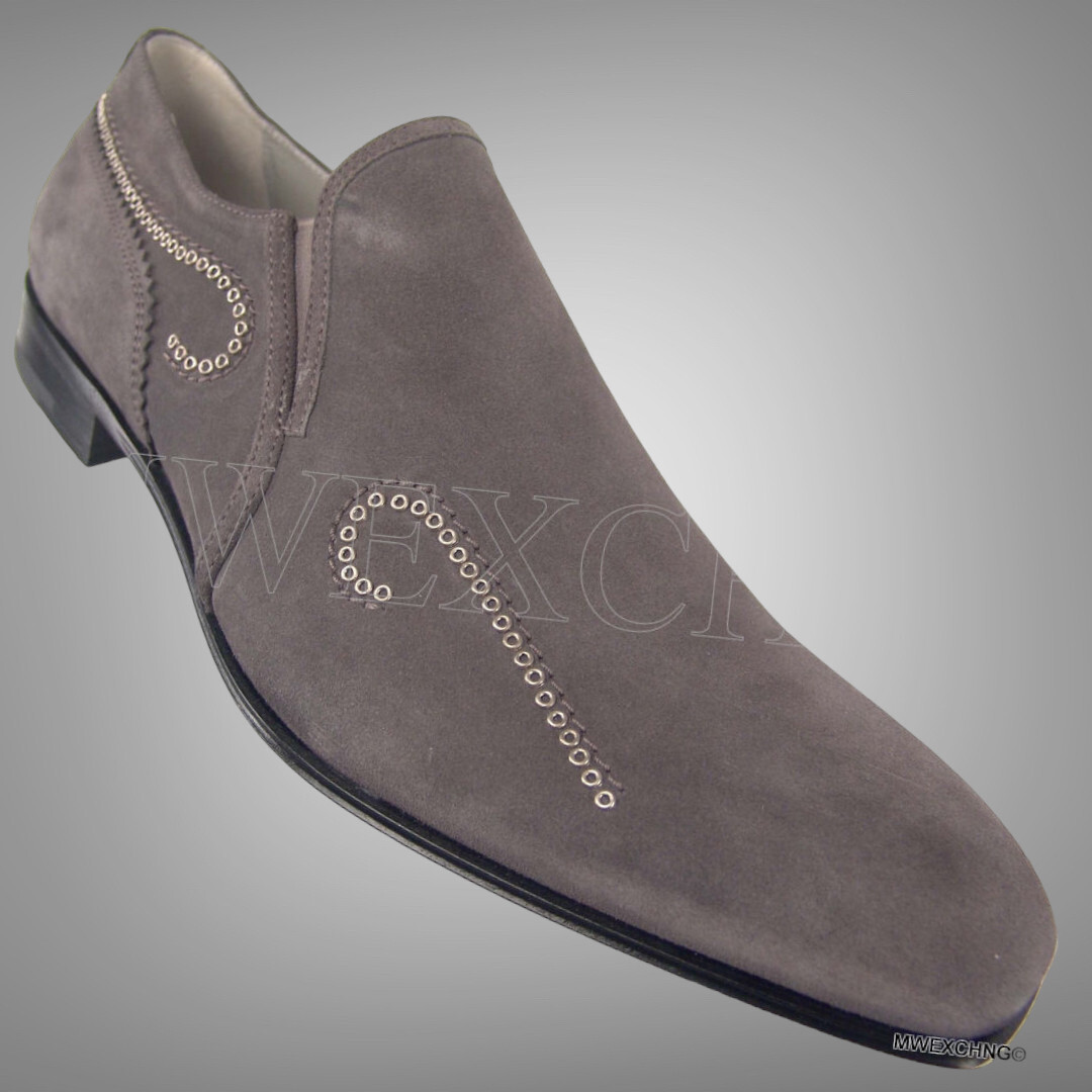 CESARE PACIOTTI US 7 STYLISH GRAY SUEDE LOAFERS ITALIAN MENS  display picture 1