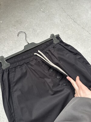 SIZE 46 RICK OWENS LIGHTWEIGHT DRAWSTRING COTTON PANTS / SS24 LIDO