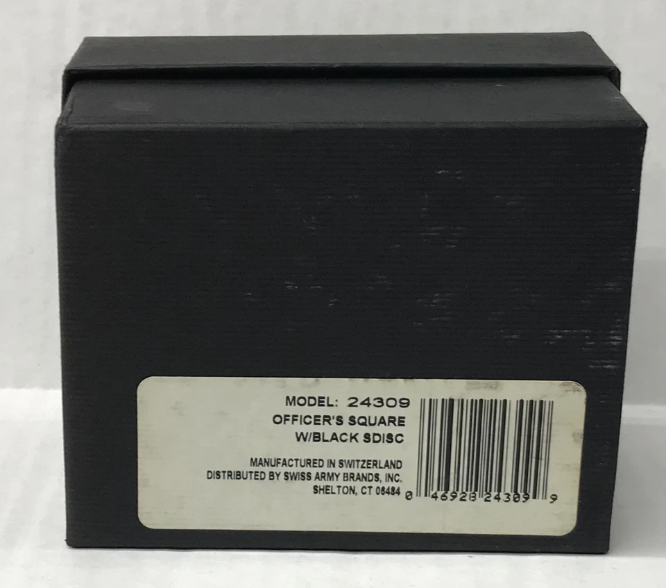 Caja de reloj negra del ejército suizo vitrina de presentación estuche de almacenamiento Foto 3 de 3