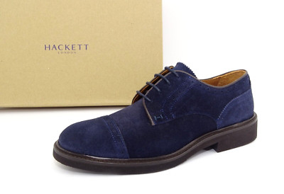 Hackett London DEVON DERBY Schnürer Business Herren Schuhe Blau Leder Gr. 42