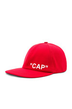 🔥 OFF-WHITE Virgil Abloh Red White Quote Baseball Cap 🚀SAME DAY SHIPPING🚀