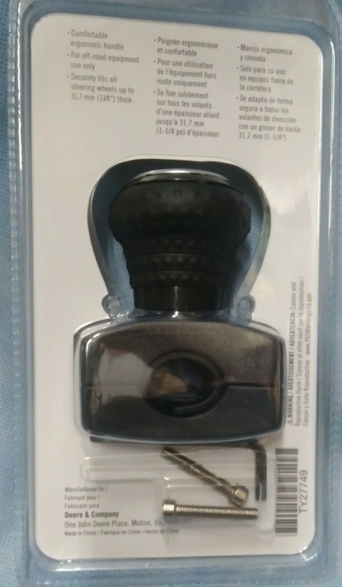 John Deere MCXFA1567 Poignée De Volant Avec Logo Noir Et Jaune