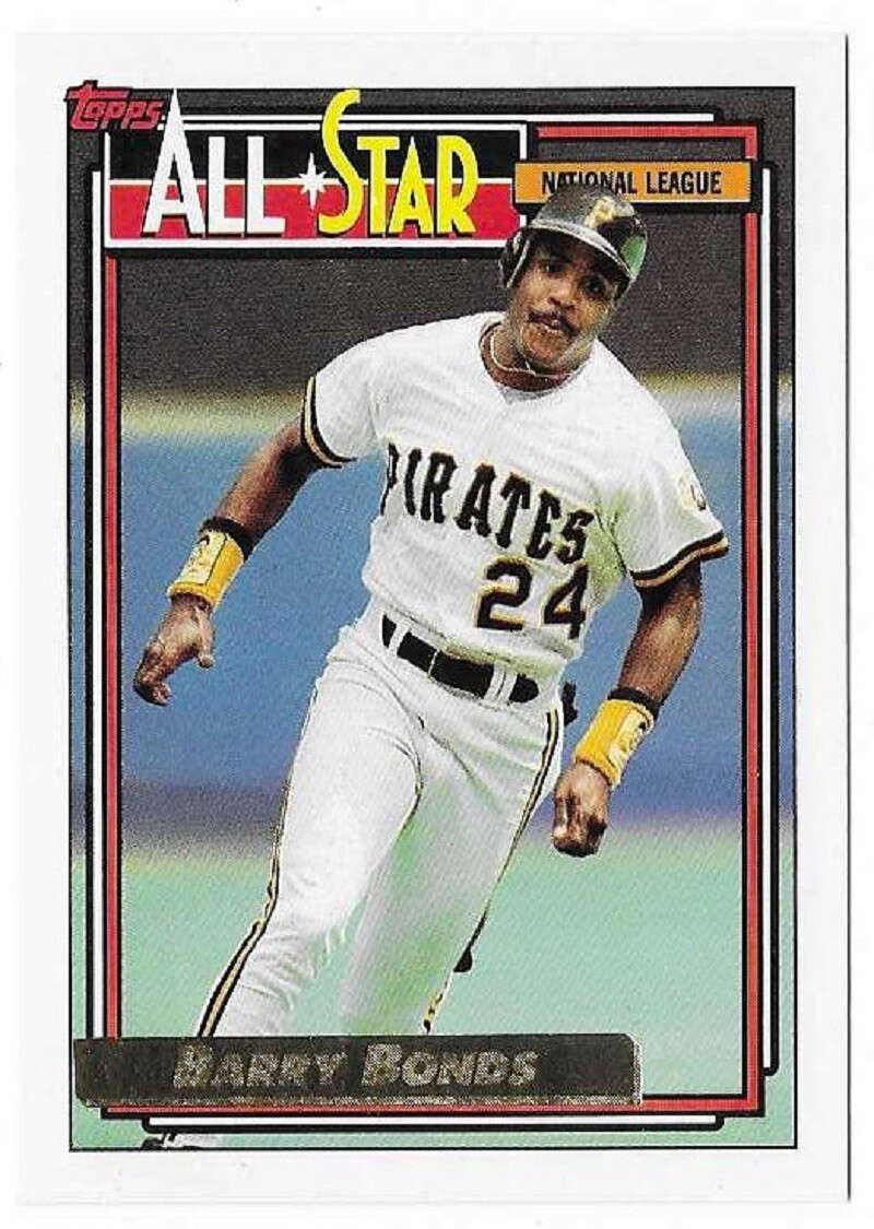 BARRY BONDS All Star 1992 Topps Gold Baseball # 390 Pittsburgh